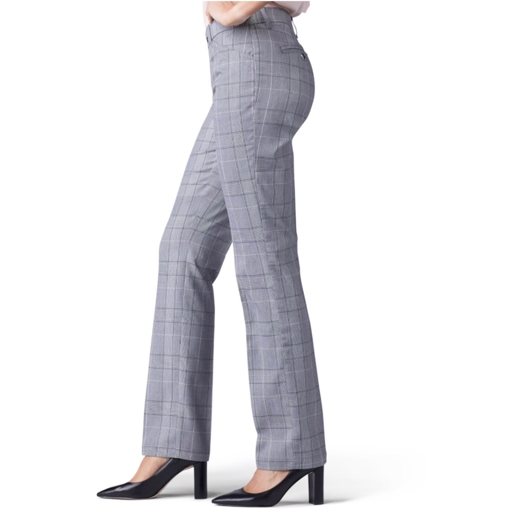 Vintage LEE Regular Fit‎ Straight Leg Mid-Rise Pants Women 8 Checked